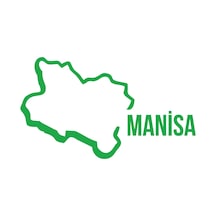 Manisa Harita Araba Sticker 17x17 Cm Yeşil