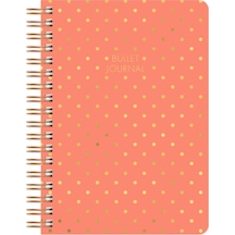Noktalı Bullet Journal Pro Defter Shine Mercan 17x24