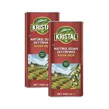 Kristal Dolgun Güçlü Naturel Sızma Zeytinyağı Teneke 2 x 5 L