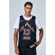 Nike Dri Fit Los Angeles Lakers 2023/24 City Edition Basketball Jersey Lebron James Basketbol Forması Siyah