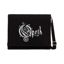 Opeth Logo White Siyah Kanvas Postacı Çantası