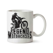 Legend Motorcycles Iki Tarafı Baskılı Kupa Bardak Çok Renkli