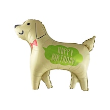 Happy Bırthday Baskılı Köpek Folyo Balon 76x70 Cm