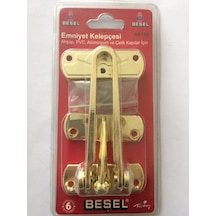 Beşel Çelik Kapı Emniyet Kelepçesi Sarı Renk