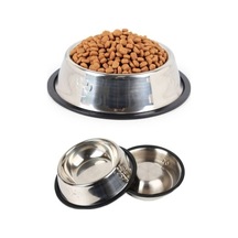 Büro Ev Evcil Hayvanı İçin 15cm Mini Çelik Kedi Köpek Mama Kabı