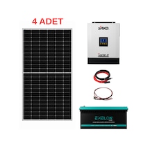 Entech Enerji Bağ Bahçe Karavan İçin Lityum Akülü Hazır Paket Solar Güneş Enerji Sistemi Paket 4