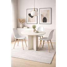 Harmony Sora Oval Masa 90x75x90 Cm Aytaşı Sadece Masa - Modern Tasarım Antrasit