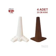 Depolife Mobilya Ayağı 4 Adet Takım Puf Komodin Koltuk Ayağı 20 Cm Dayanık