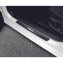 Volkswagen Polo 2002-2009 Modeller New Karbon Kapı Eşiği 4 Parça Yazılı