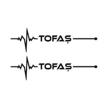 One Vıp Sale Tofaş Nabız Sticker 2 Adet Siyah 30 8 Cm