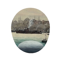 Istanbul Vapur Ve Cami Görselli - Bilek Destekli Mousepad