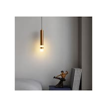 Eskitme Gold 4000k Gün Işığı Led Boru Sarkıt Modern Avize