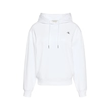 Calvin Klein Ls Rlxd Mono Fr Terr Kadın Beyaz Hoodie