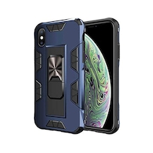 İphone X İle Uyumlu Kılıf Lacivert Alp Standlı Silikon İle Uyumlu Kılıf Orijinal Esnek İnce Geliştirilmiş Dayanıklı Darbe Karşıtı Koruyucu Yeni Tasarım İphone X, Lacivert Sku: Zeusb09x3sm23x