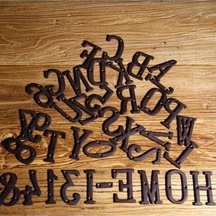 Pazly Zakka Yaratıcı Bakkal Döküm Demir Metal Dijital Harf Ev Numarası Alfabe Sembolü D33-büyük Dijital-4