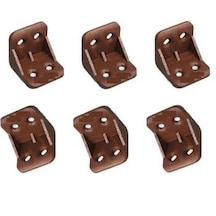 Mobilya Rafı Plastik L Köşe Bağlantı Kahverengi 100 Adet