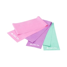 Delta 3 Lü Pilates Bandı Plates Egzersiz Direnç Lastiği Seti Ypm 244 Çok Renkli