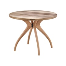 Masifart Sverus 90 Lık Ceviz Samyeli 4 Lü Yuvarlak Masa Cilasız Ham