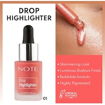 Cosmetics Drop Highlighter 01 Pearl Rose Işıltılı Likit Aydınlatıcı Çok Renkli