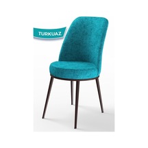 Sandalye Turkuaz Ayaklar Kahve