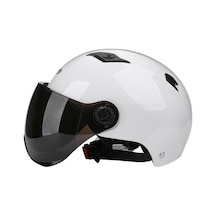 Douler Motosiklet Için Elektrikli Araç Kaskı Beyaz