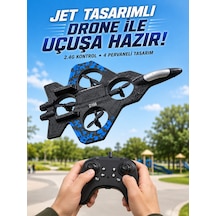 Jet Tasarımlı Uzaktan Kumandalı Drone 4 Pervaneli 2.4g 360 Derece Takla Led Işıklı Uçak - Lisinya