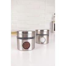 2 Li Metal Kaplamalı Cam Tuzluk, Biberlik Cam441 Diğer