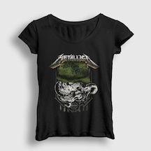 Presmono Kadın Seek And Destroy Metallica T-shirt Siyah