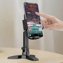Masaüstü Telefon Standı 360 Derece Dönebilen Başlıklı Ayaklı Telefon Tripodu 4434