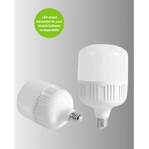 Şarjlı - 375 - Led Torch Ampul 30 Watt Beyaz Işık - Novapazr - Enerji Tasarruflu