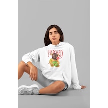 Macklin Unisex Kadın Erkek Imposed Bear Özel Tasarım Baskılı Kapşonlu Sweatshirt Beyaz Mck0017 Beyaz