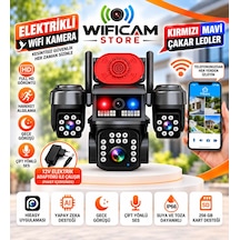 4 Kameralı Çakarlı Wi-fi Güvenlik Kamerası Hieasy Yazılım