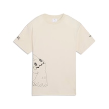 Puma X Pokemon Genç Geniş Kesim Grafik Detaylı Tişört 634944 87 Beyaz