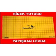 100Adet Sinek Bantı 60X30Cm Yapışkanlı Tutucu Çekici Levha Sarı