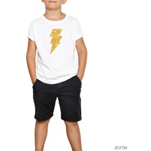 Shazam Logo Beyaz Çocuk Tişört