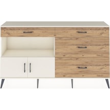 Arges Konsol Tek Raflı 4 Çekmeceli 2 Kapaklı 176x30x99 Aytaşı-ayt Aytaşı-aytaşı/çam