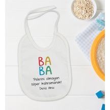 BK Kids Kişiye Özel Baba Tasarımlı Bebek Mama Önlüğü - Model 2