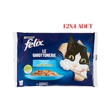 Felıx Somonlu Ton Balıklı Konserve Yetişkin Kedi Maması 12x4lü Paket Toplam 48 Adet Mama