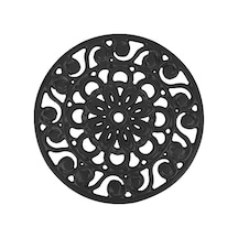 Trademark Innovations Dekoratif Dökme Demir Metal Trivet Siyah