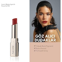 Lipstick 112 Powerful Kalıcı Mat Ruj, Kırmızı 0