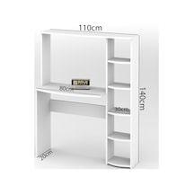 Bezos Kitaplıklı Çalışma Masası Beyaz Hb006