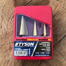 Tyson 3Parça Kademeli Metal Delici Set Ahşap Delme Seti 4Mm 30Mm
