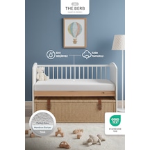 %100 Pamuklu Sıvı Geçirmez Bebek & Çocuk Alezi Full Kenar Yatak Koruyucu Beşik Ve Kreş Alezi Beyaz