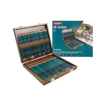 Derwent Artists Pencils Kuruboya Kalem Seti 48'li Ahşap Kutu