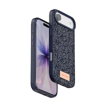 Apple iPhone Uyumlu 17 Air Bright Simli Kapak - Mavi Bz8683140906054
