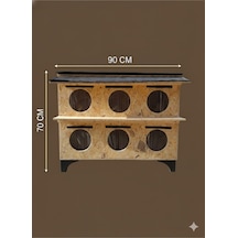 6 Girişli Çoklu Kedi Evi Kedi Yuvası 90x36x70 Cm Dayanıklı Osb Ayaklı Barınak Sokak Kedisi Evi