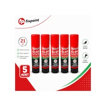 Fixpoint Glue Stick Yapıştırıcı 21 Gr 5 Adet Solvent İçermez Kağıt Karton Okul Ofis Kırtasiye Yapıştırıcısı