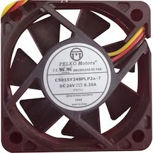 Pelko Motors 50x50x15mm C5015Y24Bplp2A-7 24V 0.20A 3 Kablo Kare Fan