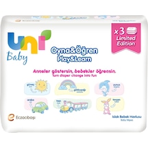 Uni Baby Oyna Öğren Islak Bebek Havlusu 3'Lü Avantaj Paketi 156'Lı