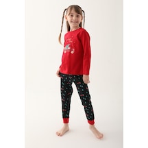 Arnetta Wonderful Days Kırmızı Kız Çocuk Uzun Kol Pijama Takım